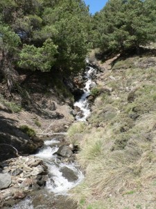 Waterfall on Sulayr walking route between Capileira and Trevelez